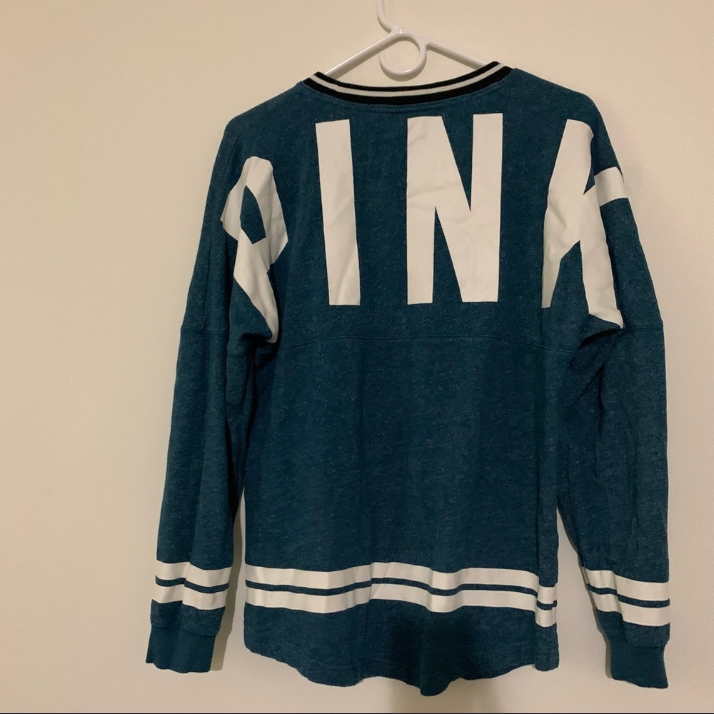 Pink Victoria’s Secret Logo Spell Out Pink Signature Sweatshirt